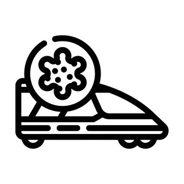 Infected train line icon vector illustration Illustrazione stock