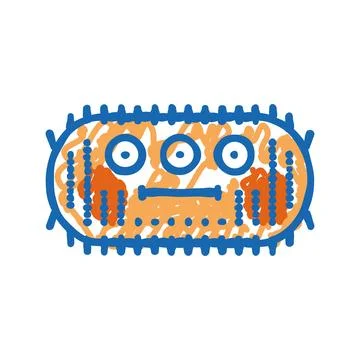 Infection bacteria virus icon doodle illustration Stock Illustration