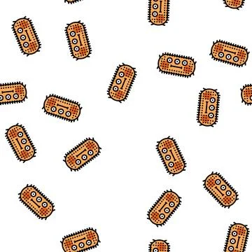 Infection bacteria virus vector seamless pattern 库存插图