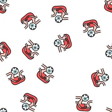 Infection bariatric vector seamless pattern Stock Illustration