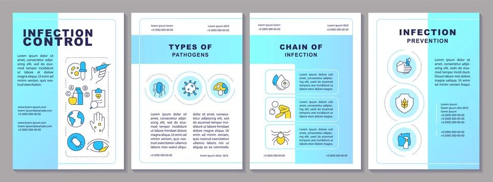 Infection control brochure layout Illustrazione stock
