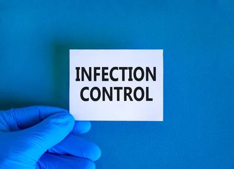 Infection control symbol. Concept words Infection control on beautiful whit.. Stock Photos