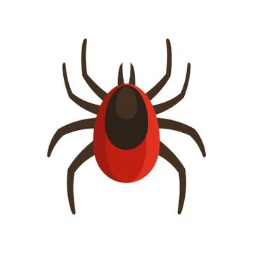 Infection mite icon, flat style Stock Illustration