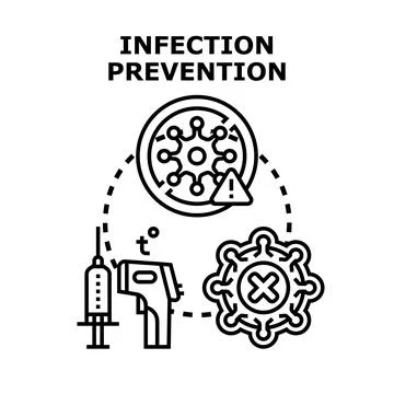 Infection prevention concept with virus control and vaccination Stock Illustration
