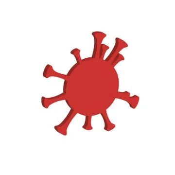 Infection virus 3d icon vector symbol Stock Illustration