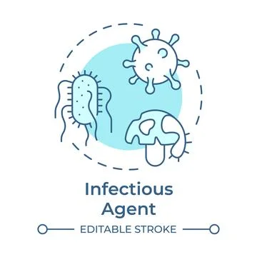 Infectious agent soft blue concept icon Stockillustratie