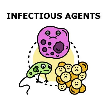 Infectious agents causing disease and health problems Stock Illustration