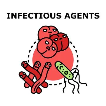 Infectious agents vector with bacteria and viruses Illustrazione stock