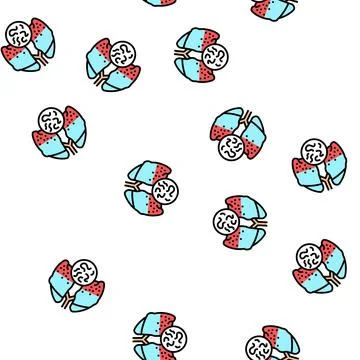 Infectious disease tuberculosis vector seamless pattern Stock Illustration