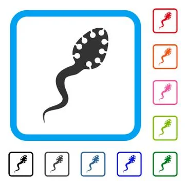 Infectious Microbe Framed Icon Illustrazione stock