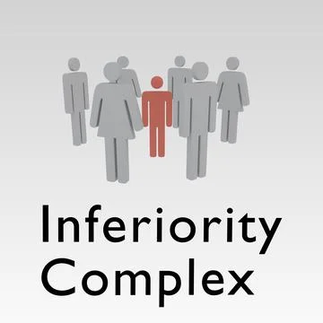 Inferiority Complex concept Иллюстрация