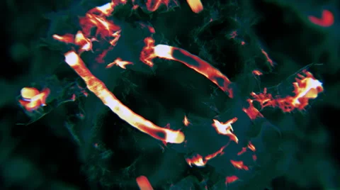 Infernal particles, 3D animation, looping Stock Footage 65000073