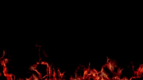 Inferno fire wall on black background 3d render Stock Footage 113135772