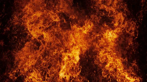 Inferno fire wall in slow motion Stock Footage 57174031