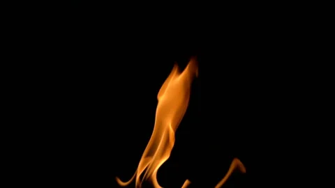 Inferno fire wall in slow motion with seamless loop isolated Stock Footage 88731188