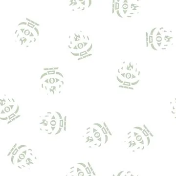 Inferno glyph vector seamless pattern Stock Illustration