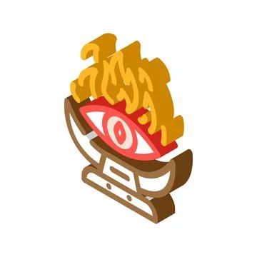 Inferno isometric icon vector illustration Stock Illustration