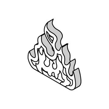 Inferno isometric icon vector illustration Stock Illustration