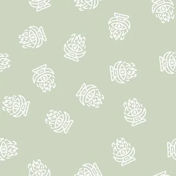 Inferno line vector seamless pattern イラスト素材