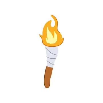 Inferno torch fire cartoon vector illustration Stock Illustration