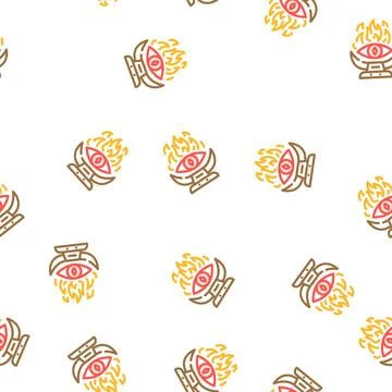 Inferno vector seamless pattern Stock Illustration