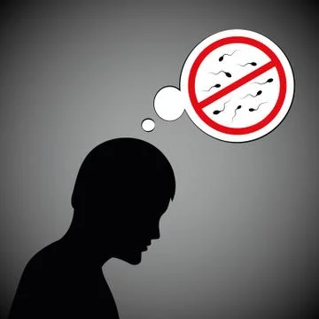 Infertile man has no sperm Stockillustratie