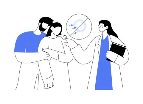Infertility diagnosis abstract concept vector illustration. Stock Illustration