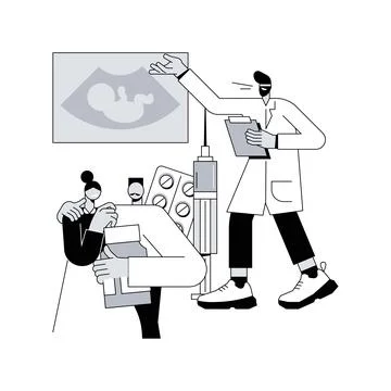 Infertility treatment abstract concept vector illustration. イラスト素材