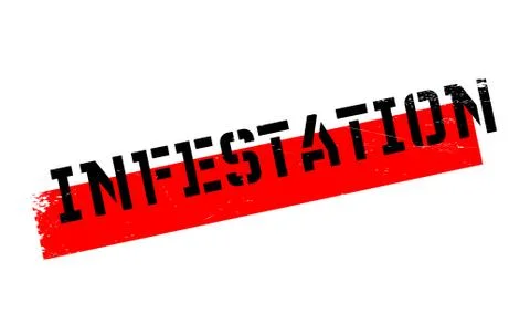 Infestation rubber stamp 스톡 일러스트