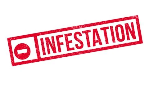 Infestation rubber stamp 스톡 일러스트