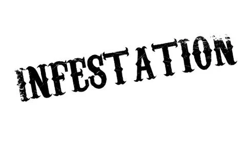 Infestation rubber stamp 스톡 일러스트