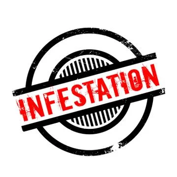 Infestation rubber stamp 스톡 일러스트