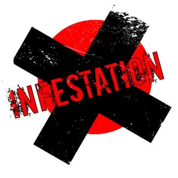 Infestation rubber stamp 스톡 일러스트