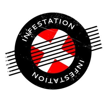 Infestation rubber stamp 스톡 일러스트
