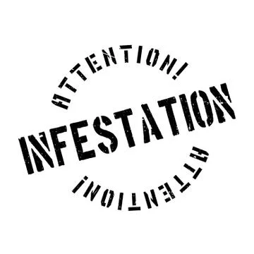 Infestation rubber stamp 스톡 일러스트
