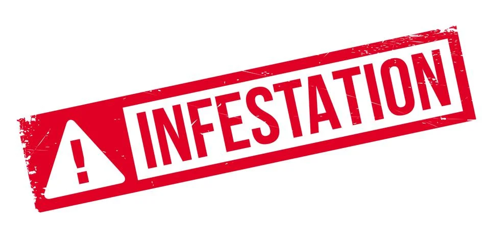 Infestation rubber stamp 스톡 일러스트