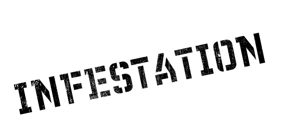 Infestation rubber stamp 스톡 일러스트
