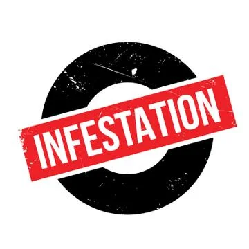 Infestation rubber stamp 스톡 일러스트