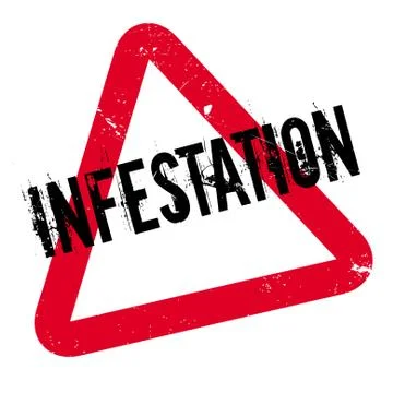 Infestation rubber stamp 스톡 일러스트