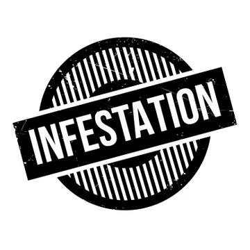 Infestation rubber stamp 스톡 일러스트