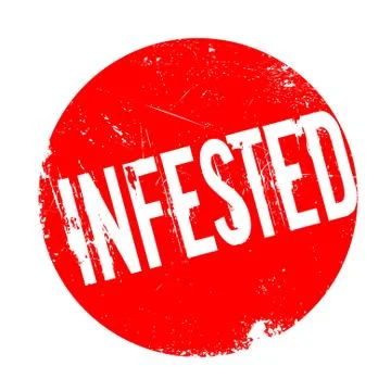 Infested rubber stamp 스톡 일러스트