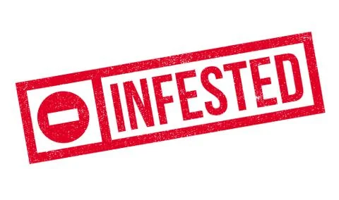 Infested rubber stamp 스톡 일러스트