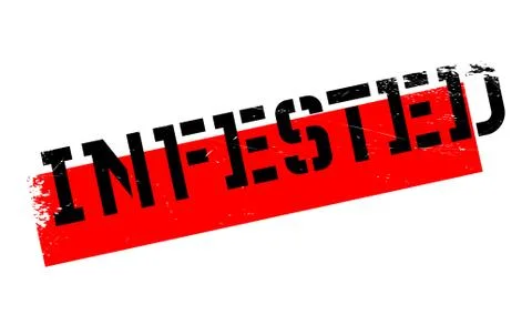 Infested rubber stamp 스톡 일러스트