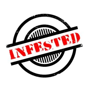 Infested rubber stamp 스톡 일러스트