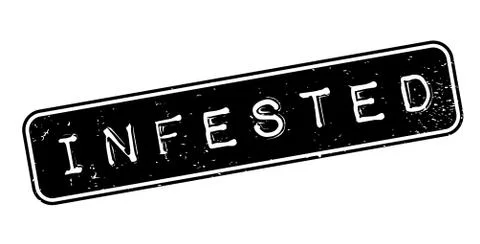 Infested rubber stamp 스톡 일러스트