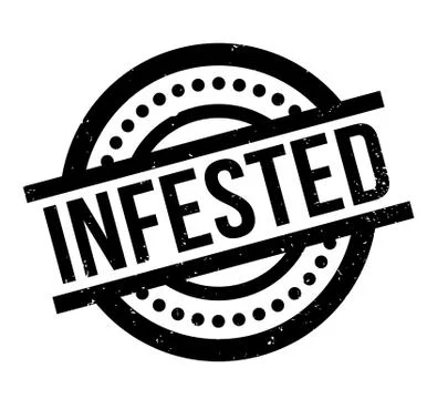 Infested rubber stamp 스톡 일러스트