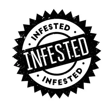 Infested rubber stamp 스톡 일러스트