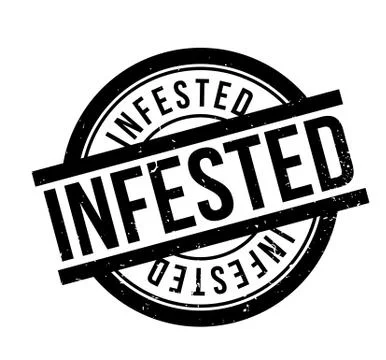Infested rubber stamp 스톡 일러스트