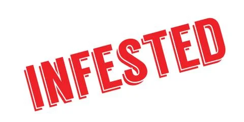 Infested rubber stamp 스톡 일러스트