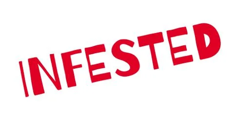 Infested rubber stamp 스톡 일러스트